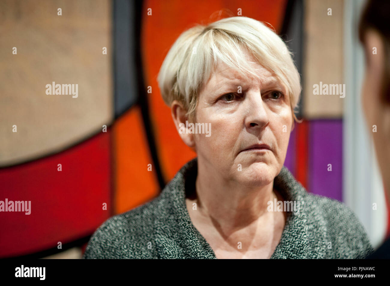 Theater Company De Dijlezonen spielen 'Het Huis van Bernarda Alba" von Federico Garcia Lorca, unter der Regie von Frans Vanderschueren (Belgien, 16/10/2014) Stockfoto