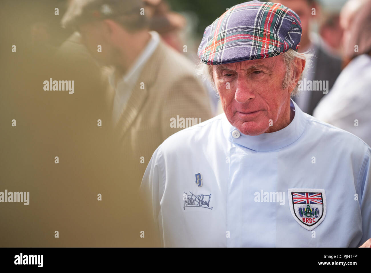 Chichester, West Sussex, UK, 8. September 2018. Sir Jackie Stewart während des Goodwood Revival in Goodwood Motor Circuit. Foto: Gergo Toth/Alamy leben Nachrichten Stockfoto