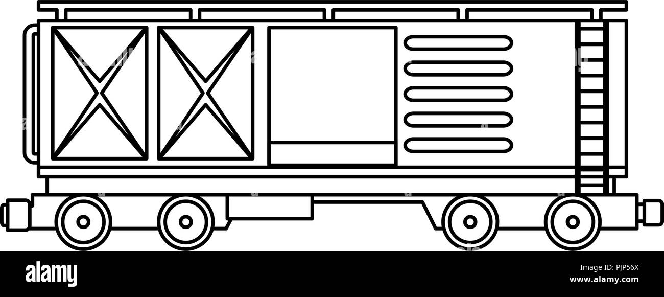 Güterzug Waggons logistic service Stock Vektor