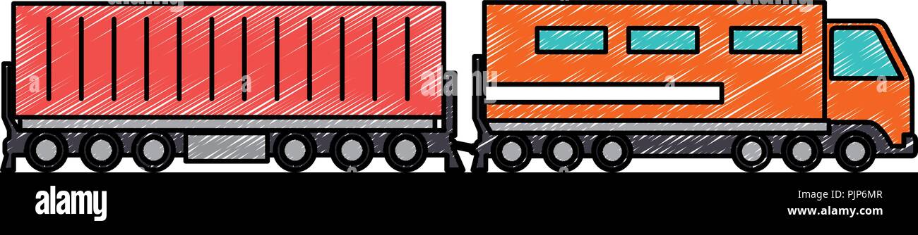 Cargo train logistic service Stock Vektor