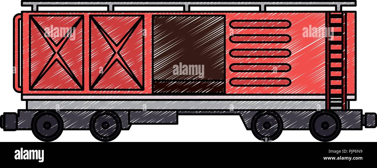 Güterzug Waggons logistic service Stock Vektor