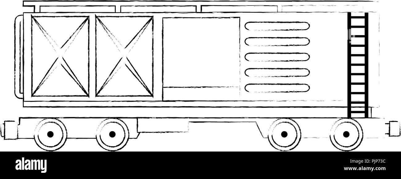 Güterzug Waggons logistic service Stock Vektor