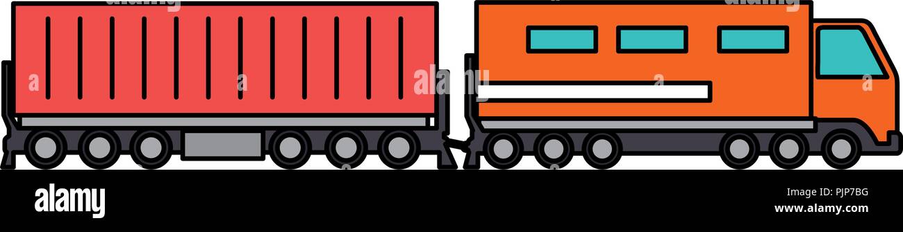 Cargo train logistic service Stock Vektor