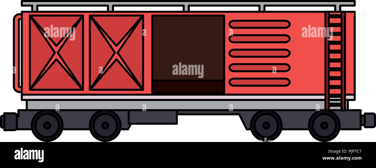 Güterzug Waggons logistic service Stock Vektor