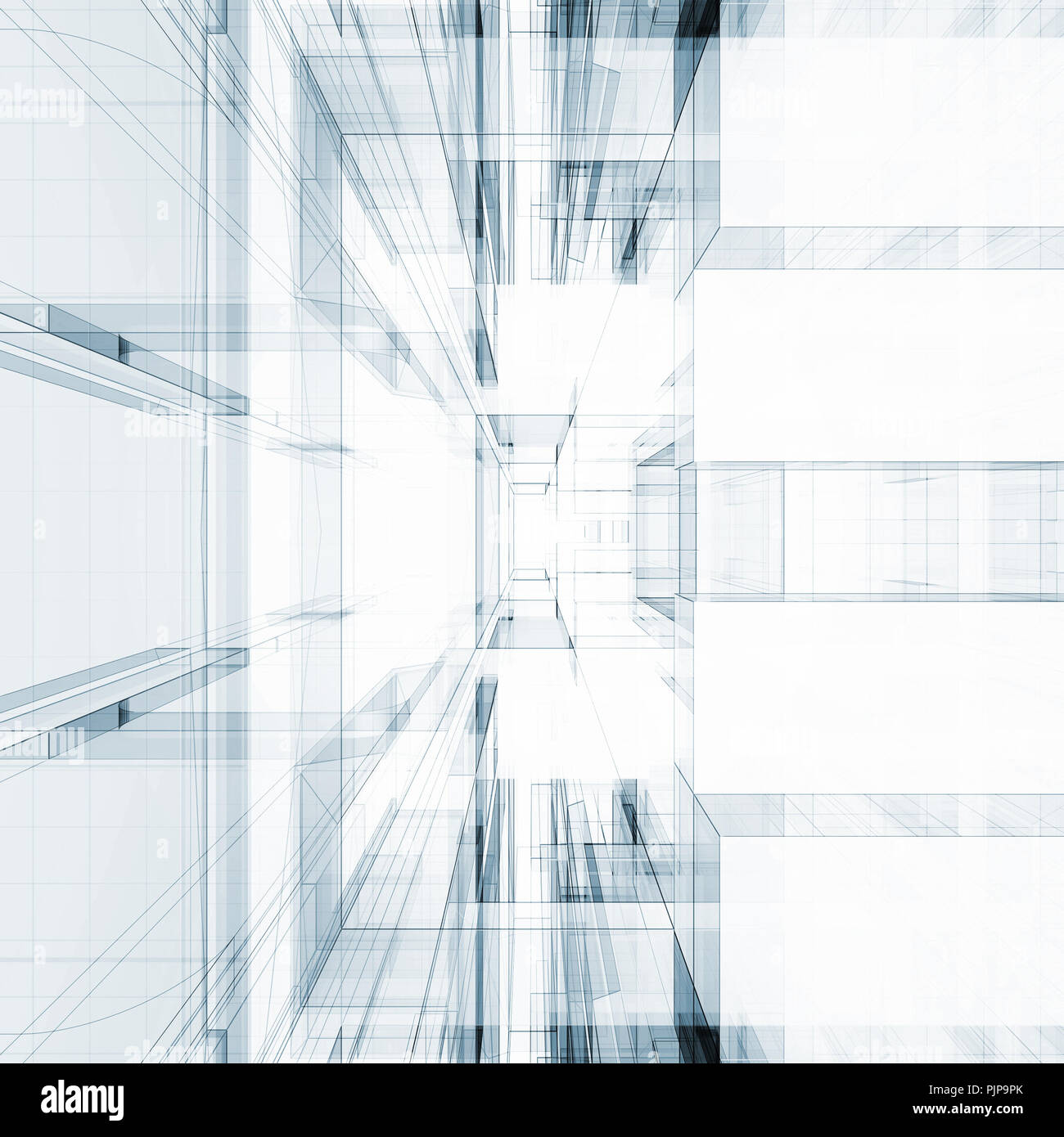 Abstrakte Architektur Hintergrund. Modernes Konzept 3D-Rendering Stockfoto