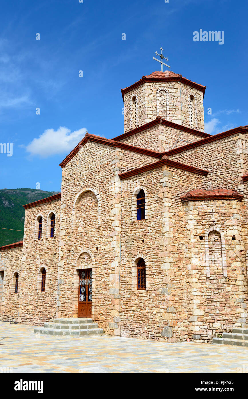 St. Michael der Erzengel orthodoxe Kirche, Pustec, Prespa Nationalpark, Albanien Stockfoto