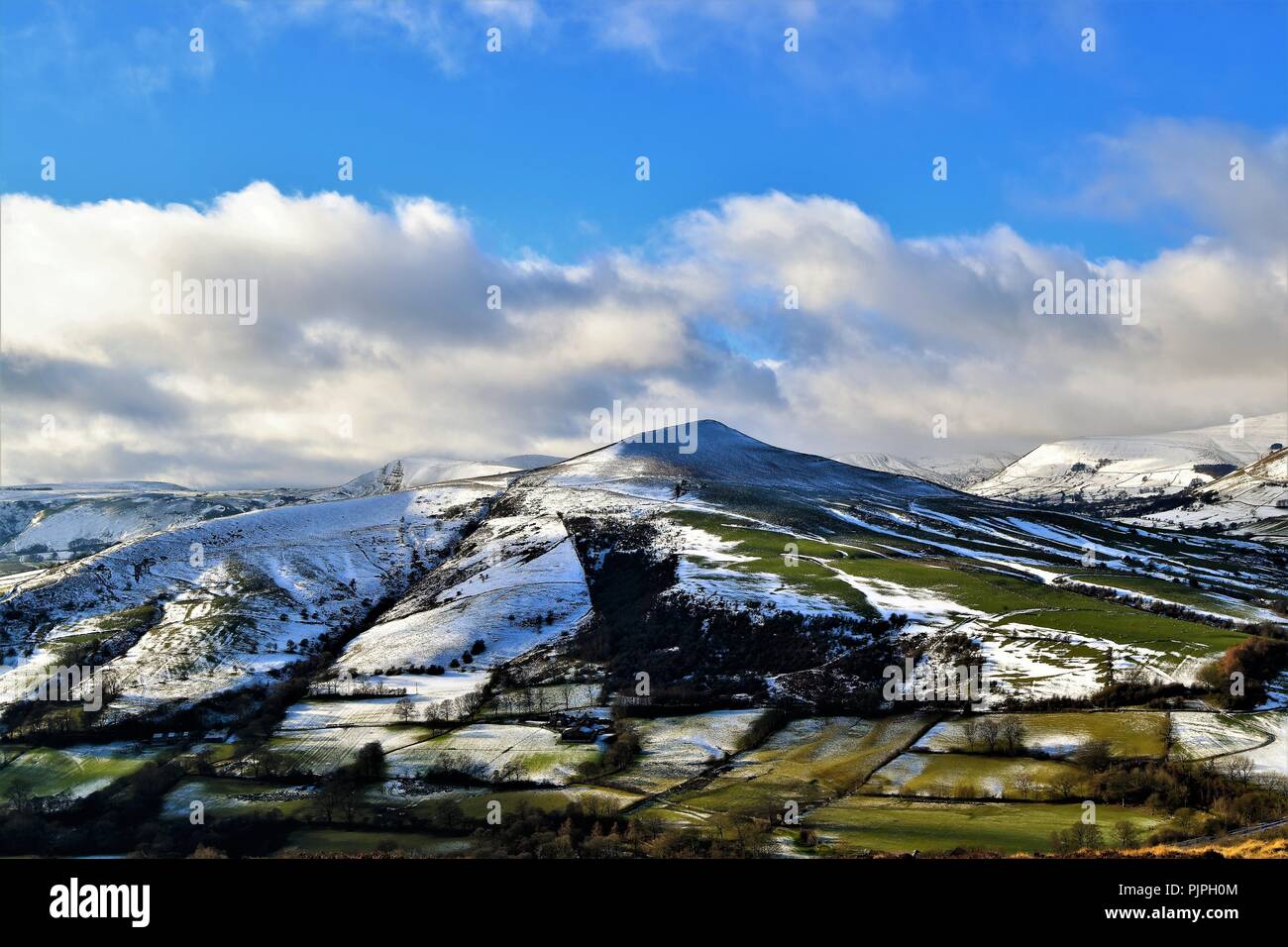 Blick von Win Hill Pike, in den weißen Gipfeln, Derbyshire Stockfoto