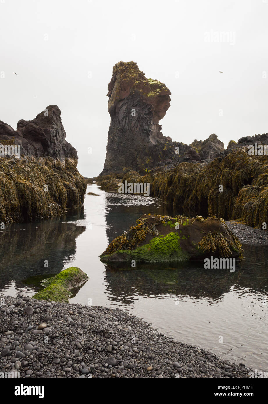 Djúpalónssandur, Landschaft in Island das Land aus Eis und Feuer (djúpalónssandur) Stockfoto