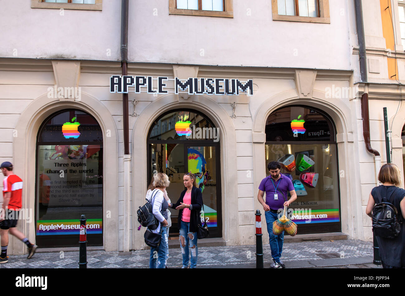 Apple Museum in Prag Stockfoto
