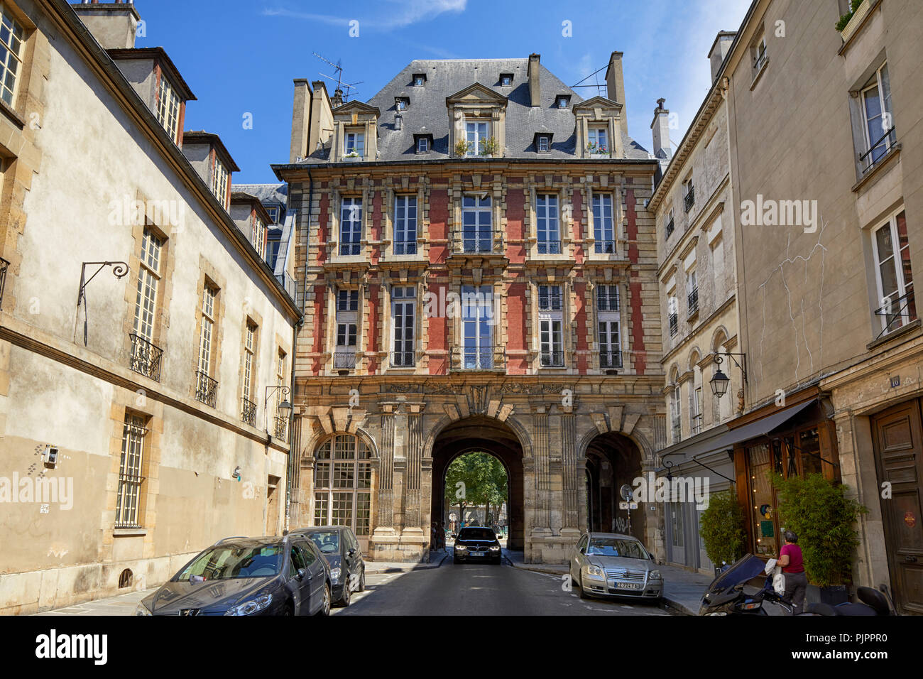 Pavillon du Roi in "Place des Vosges", Paris, Le Marais, Europa Stockfoto