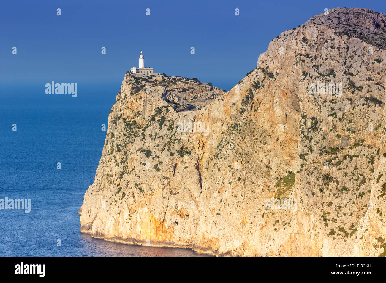 Leuchtturm Cap Formentor Mallorca copyspace Mittelmeer Balearen Spanien reisen Platz kopieren Stockfoto