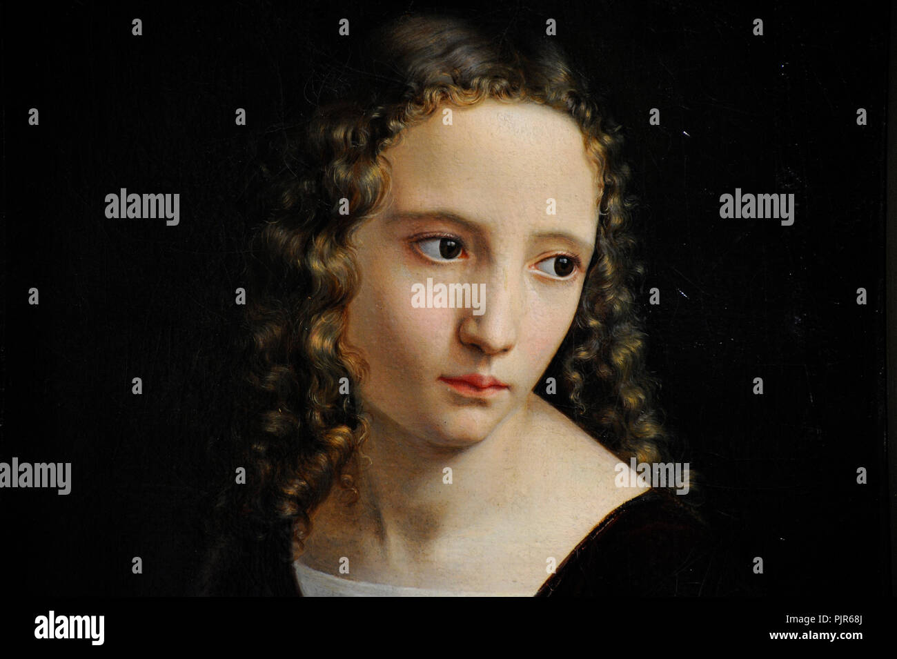 Louis Ammy Blanc (1810-1885). Deutsche Maler. Porträt eines jungen Mädchens, 1835. Detail. Wallraf-Richartz-Museum. Köln. Deutschland. Stockfoto