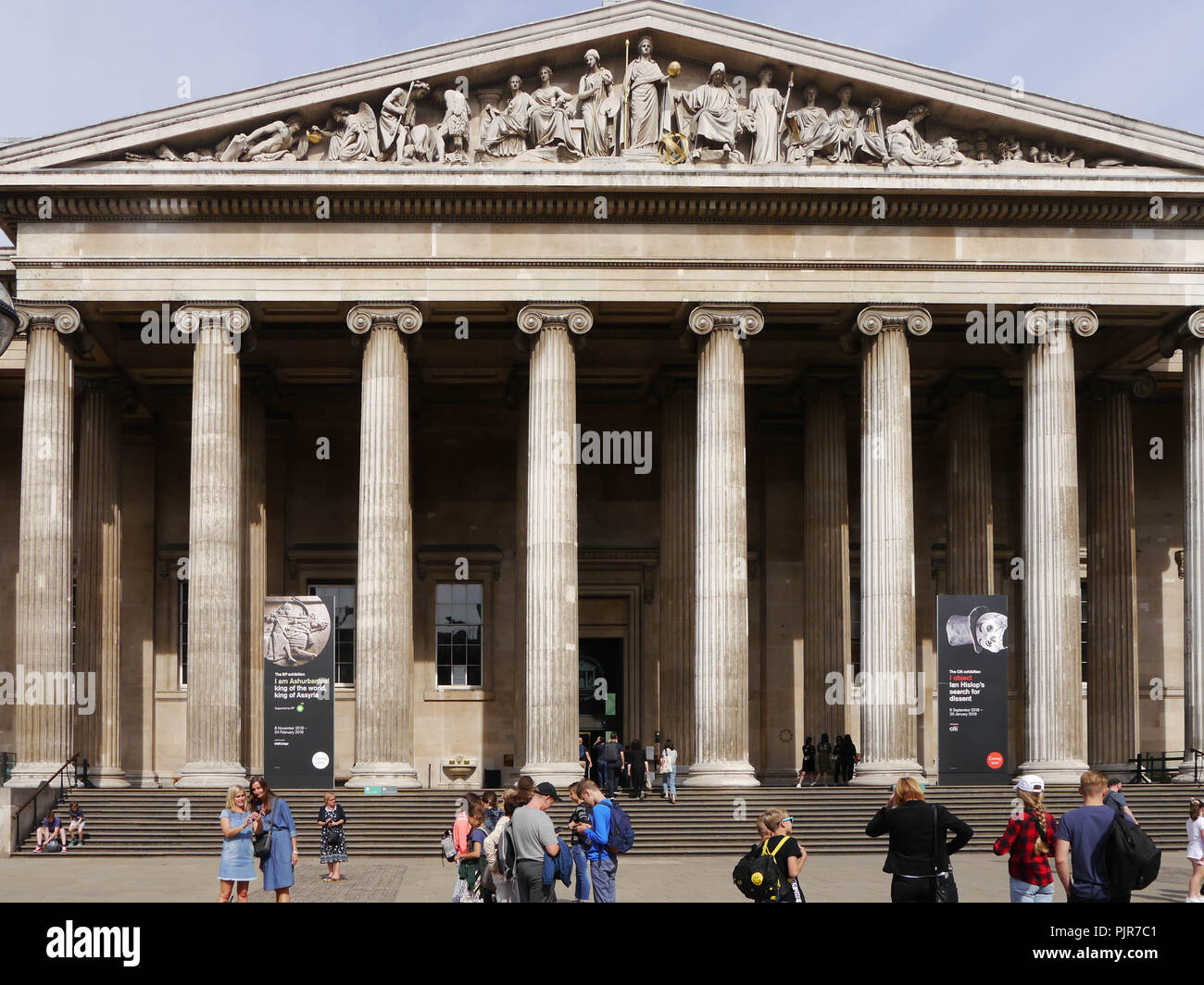 Das Äußere des British Museum Stockfoto
