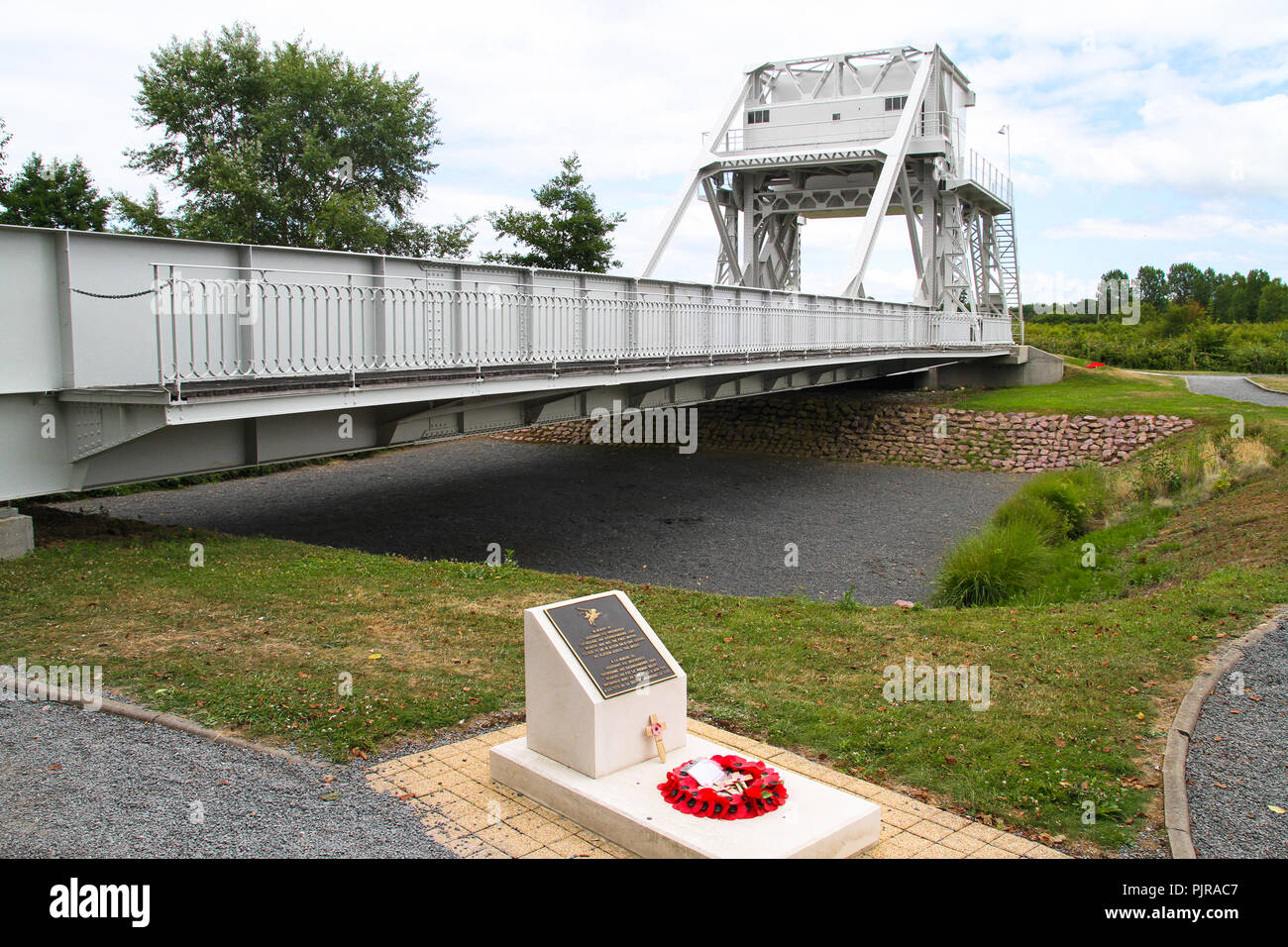 Pegasus Bridge Normandie Stockfoto