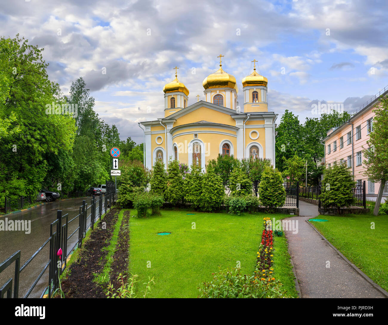 Tempel der Heiligen des Moskauer metochion des Diveevsky Kloster. Nischni Nowgorod, Russland. Stockfoto