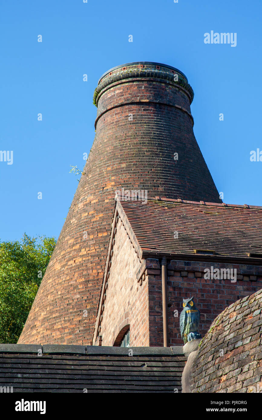 Der Flaschenofen im Coalport China Museum in der Ironbridge Gorge, Shropshire, England Stockfoto