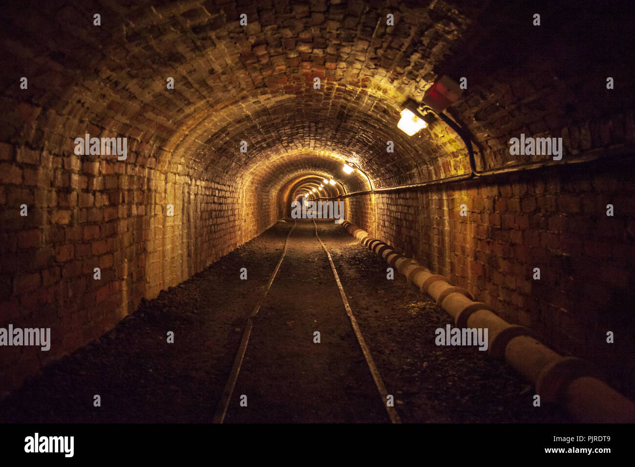 Im Tar Tunnel im Ironbridge Gorge Museum, Shropshire, England Stockfoto