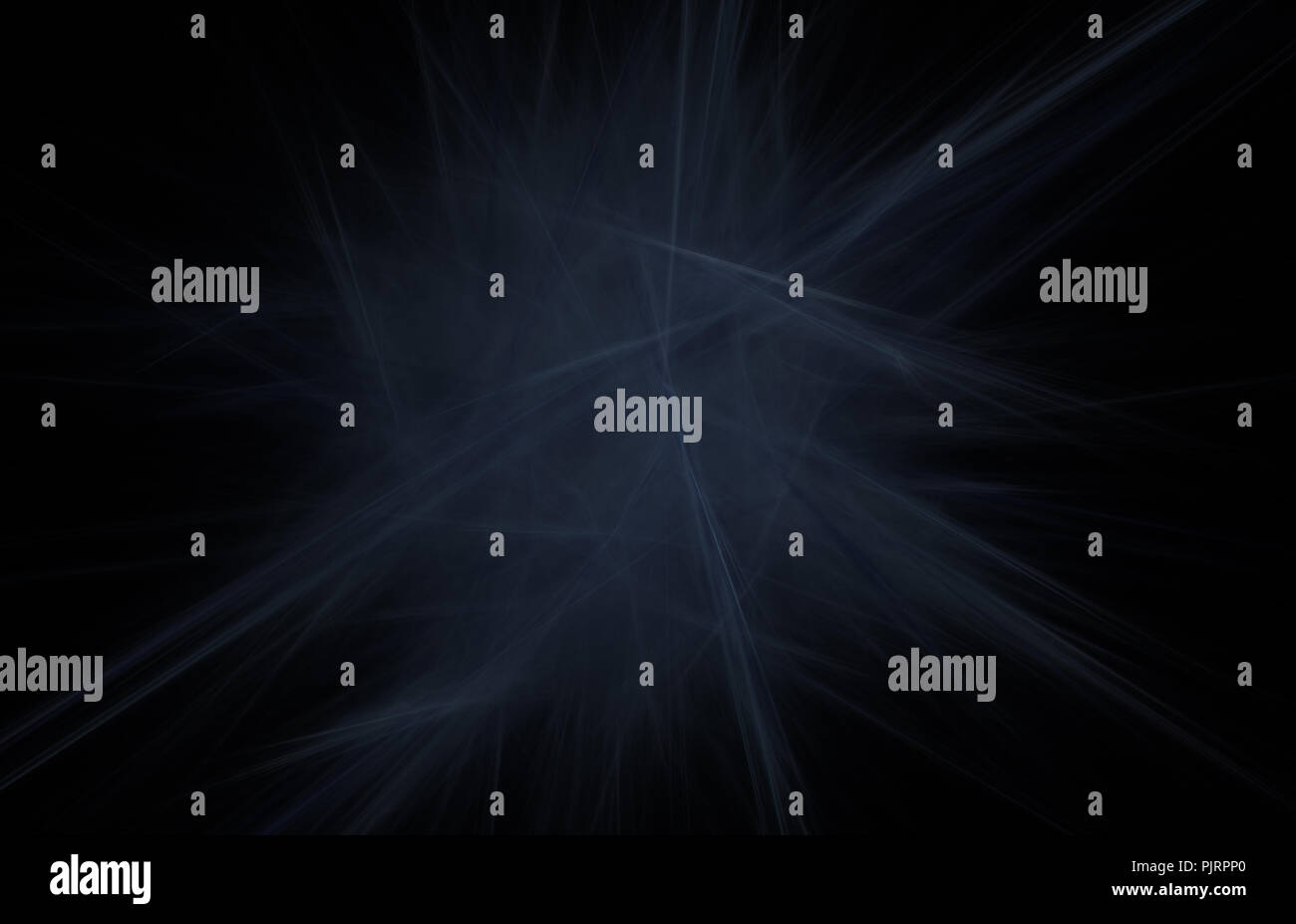 Abstrakte farbenfrohe blue fractal Linien auf schwarzem Hintergrund. Fantasy fraktale Struktur. Digitale Kunst 3D-Rendering. Computer Generated image Stockfoto