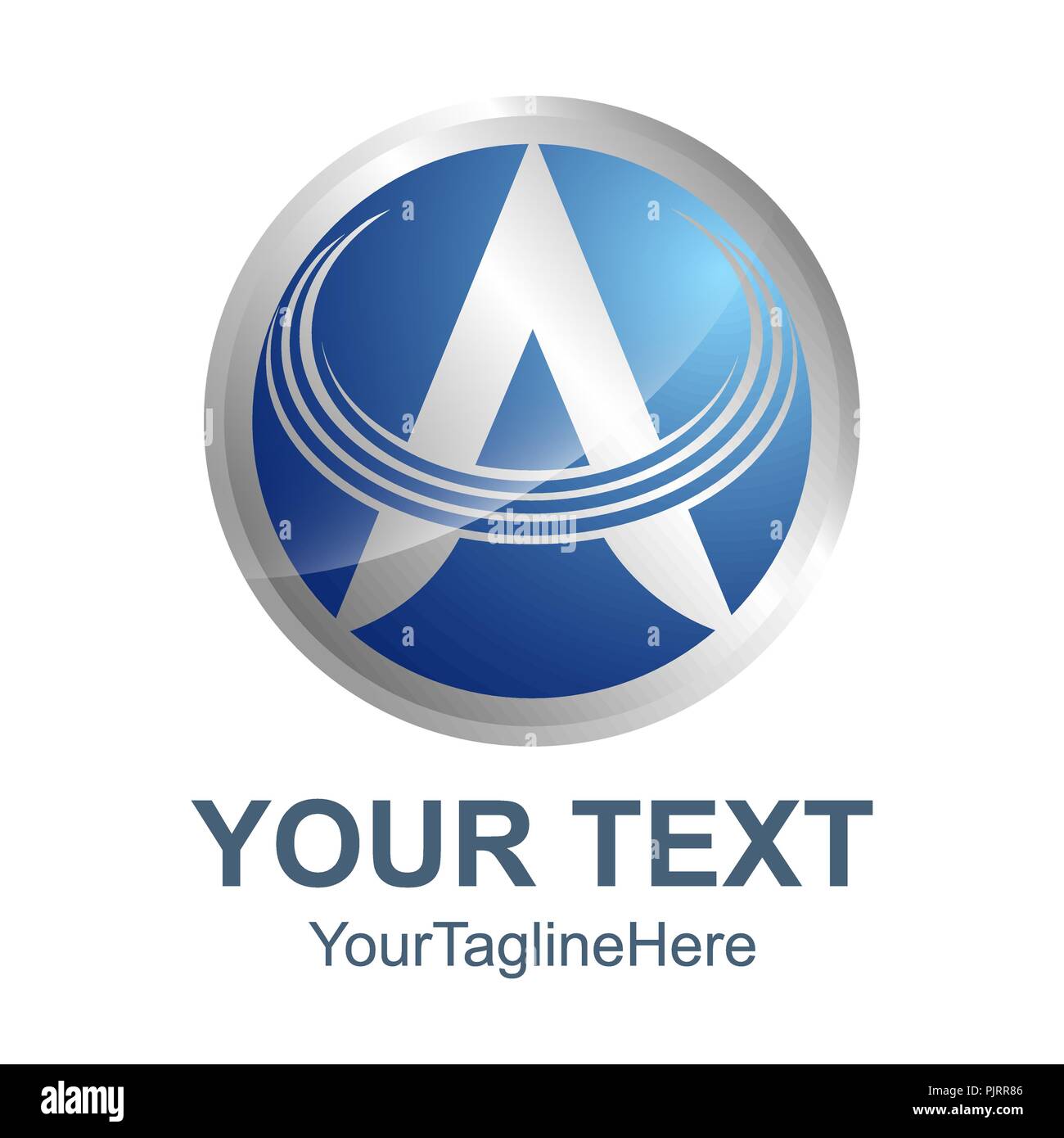 Abstrakten 3D Buchstaben ein Logo Farbe orange Design template Elemente. abstrakte Buchstaben A. Business Corporate schreiben ein Logo Design Vector. Stock Vektor