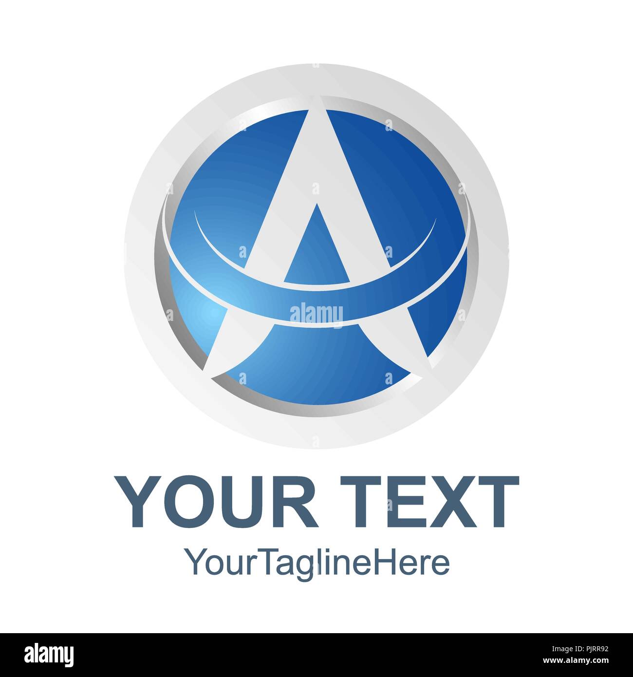 Abstrakten 3D Buchstaben ein Logo Farbe orange Design template Elemente. abstrakte Buchstaben A. Business Corporate schreiben ein Logo Design Vector. Stock Vektor