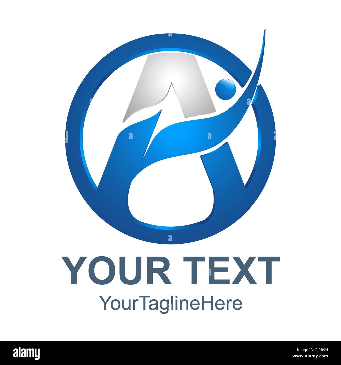 Abstrakten 3D Buchstaben ein Logo Farbe orange Design template Elemente. abstrakte Buchstaben A. Business Corporate schreiben ein Logo Design Vector. Stock Vektor