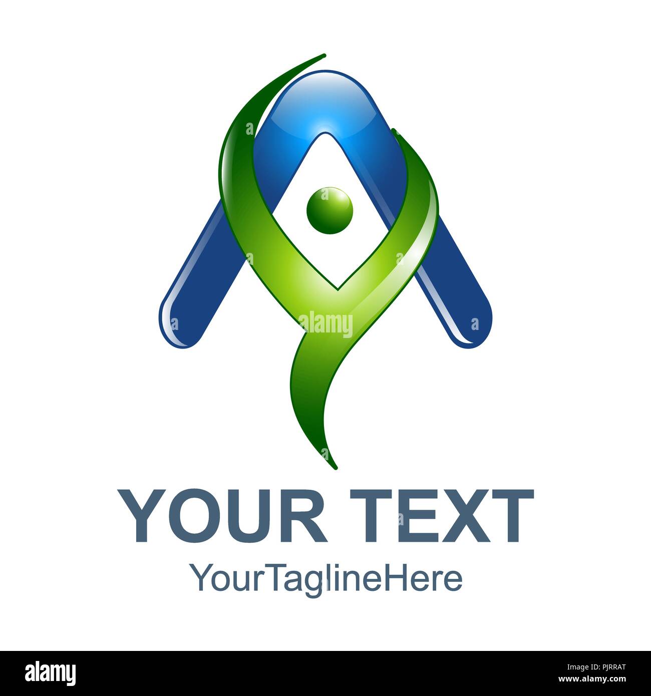 Abstrakten 3D Buchstaben ein Logo Farbe orange Design template Elemente. abstrakte Buchstaben A. Business Corporate schreiben ein Logo Design Vector. Stock Vektor