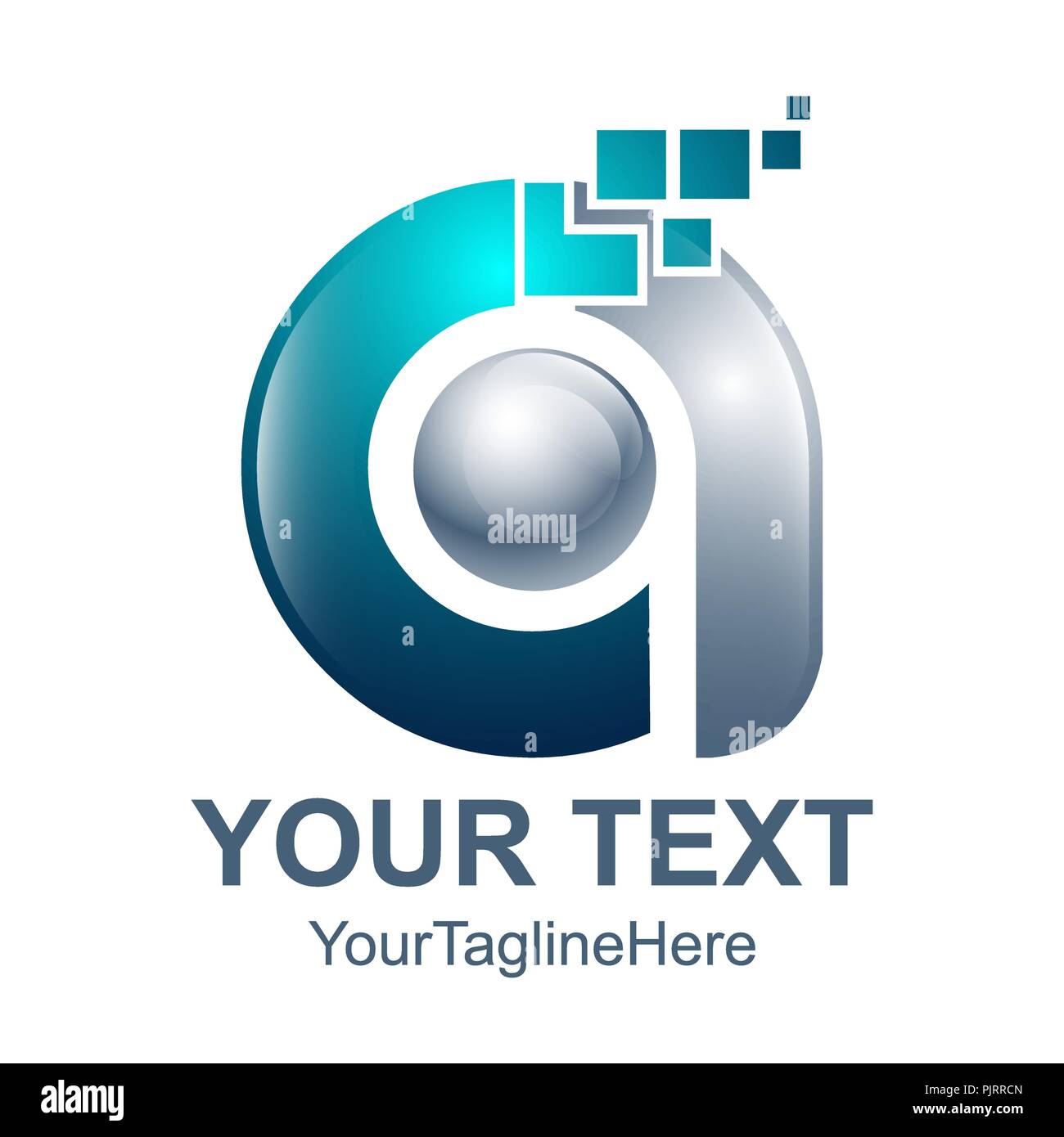 Abstrakten 3D Buchstaben ein Logo Farbe orange Design template Elemente. abstrakte Buchstaben A. Business Corporate schreiben ein Logo Design Vector. Stock Vektor