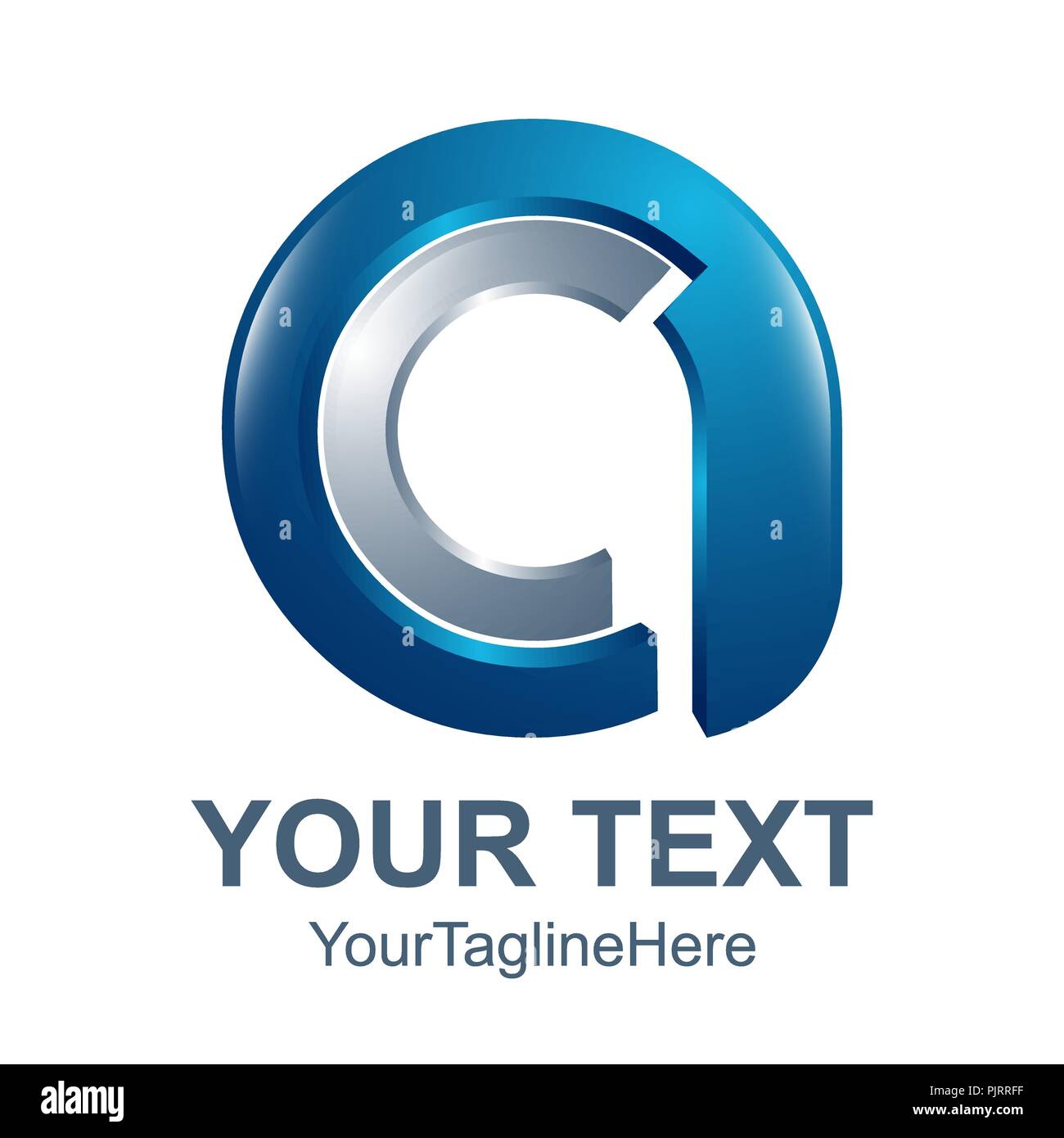 Abstrakten 3D Buchstaben ein Logo Farbe orange Design template Elemente. abstrakte Buchstaben A. Business Corporate schreiben ein Logo Design Vector. Stock Vektor