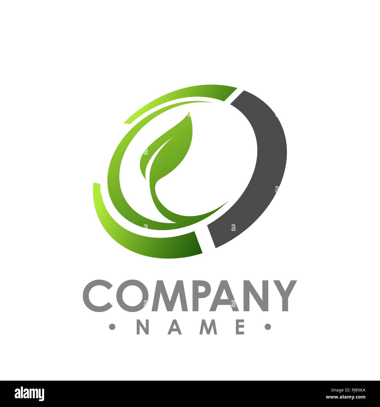 Natur logo für Gesundheit Firma Symbol Konzept. Kreis leaf logo Konzept Design. Creative Circle logo Konzept Design. Vector Illustration Stock Vektor