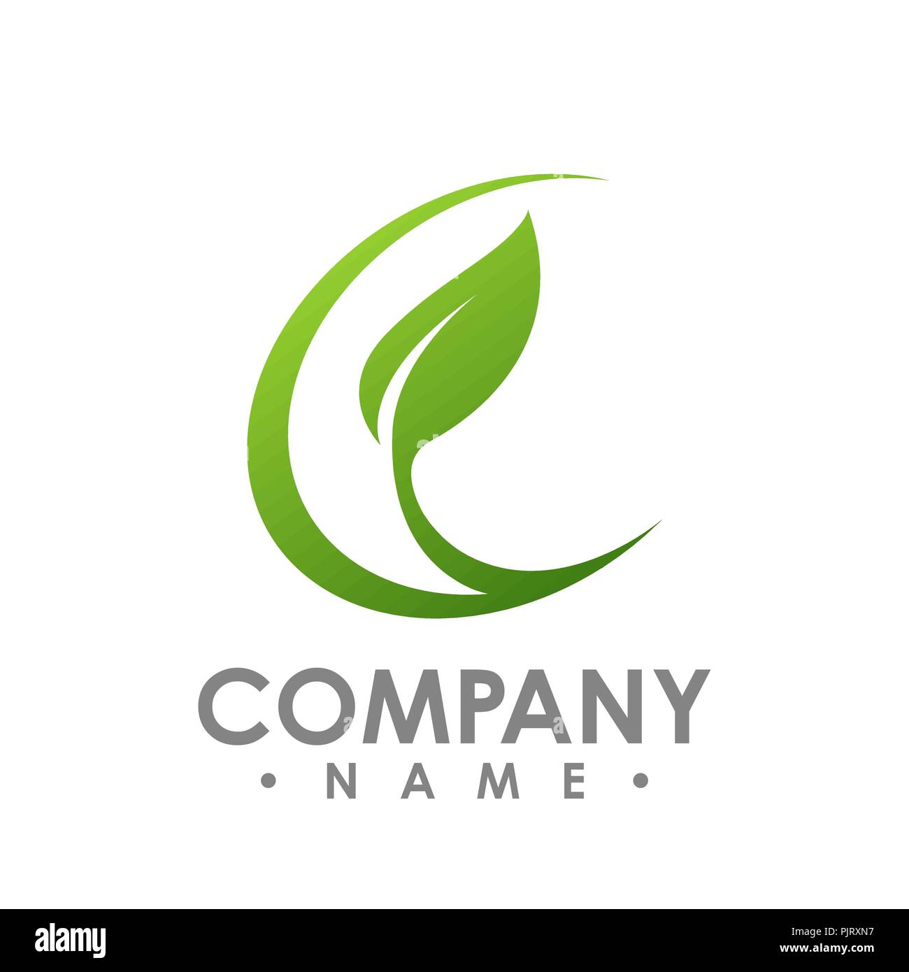 Natur logo für Gesundheit Firma Symbol Konzept. Kreis leaf logo Konzept Design. Creative Circle logo Konzept Design. Vector Illustration Stock Vektor