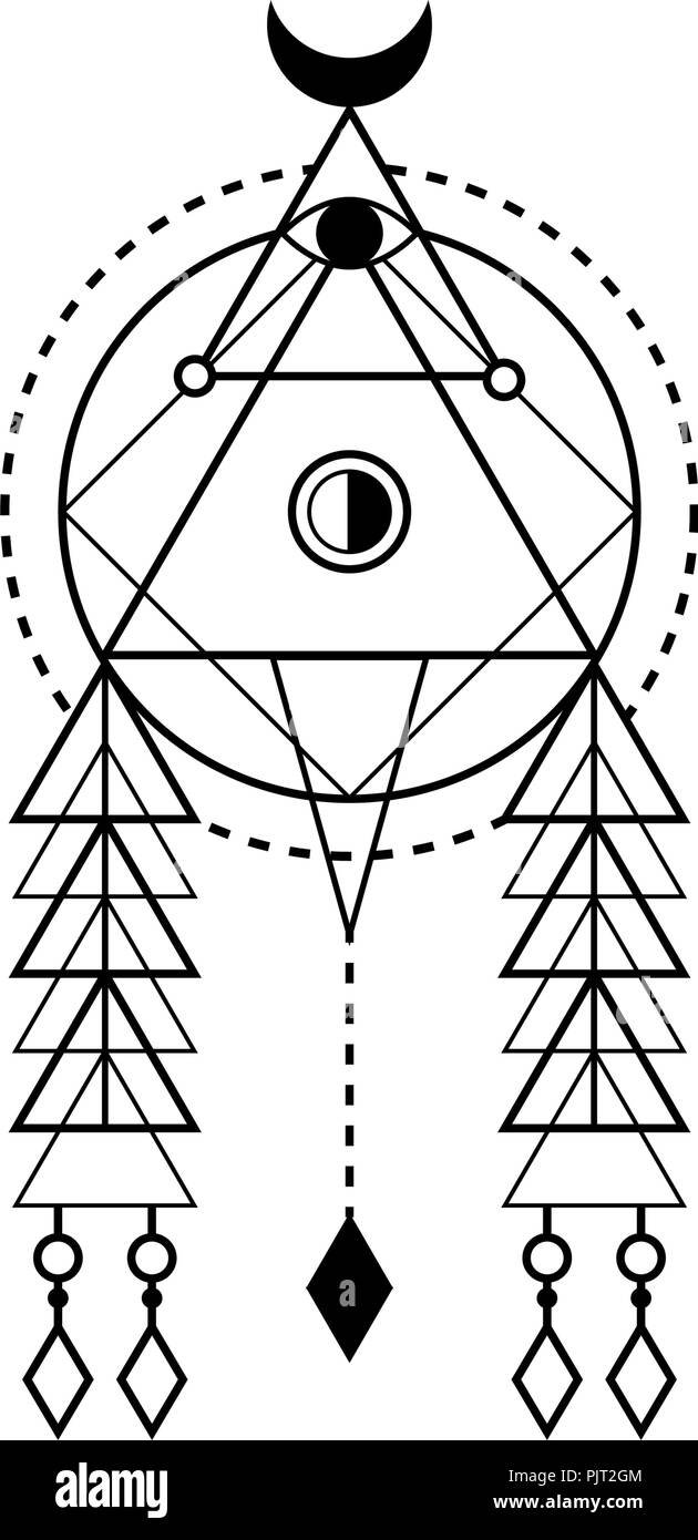 Heilige Geometrie formen, Formen von Linien, Logos, Zeichen, Symbol. Stock Vektor