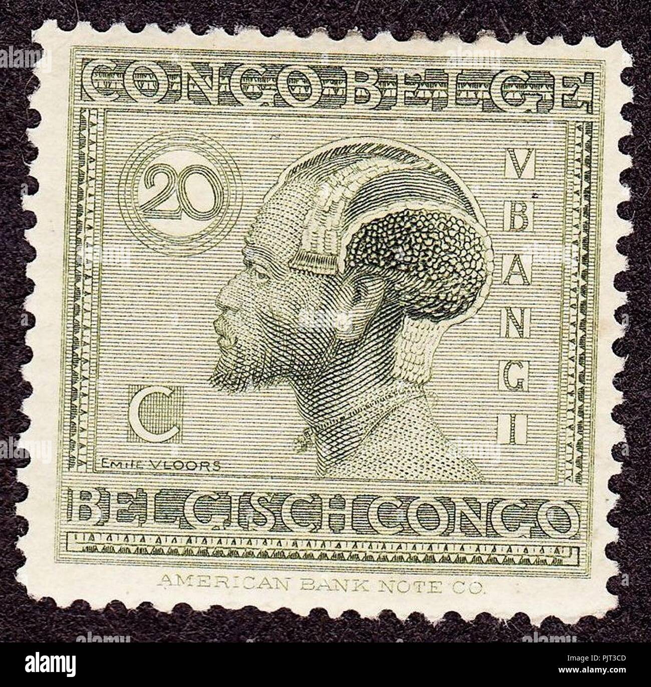Belgisch Kongo 1924 Problem-20 C. Stockfoto