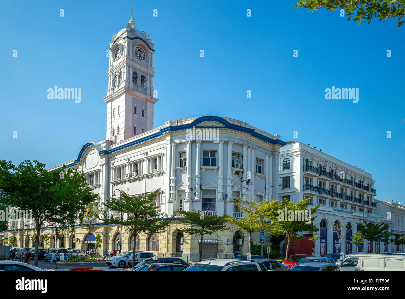 Blick auf die Straße von George Town, Penang, Malaysia Stockfoto