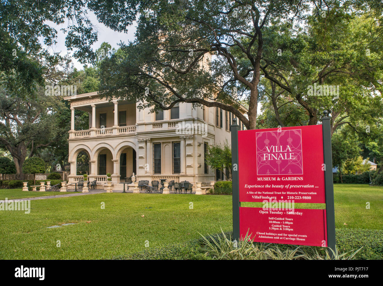 Villa Finale, Kunst Museum der King William Street, King William Historic District, San Antonio, Texas, USA Stockfoto