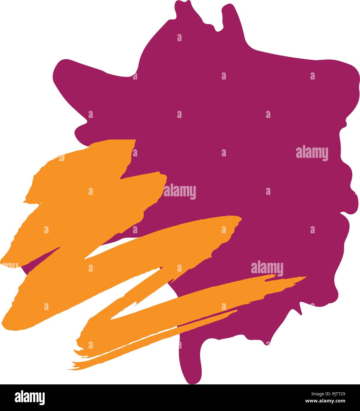 Vector Illustration. Hintergrund der bunten Kleckse von Tinte Stock Vektor
