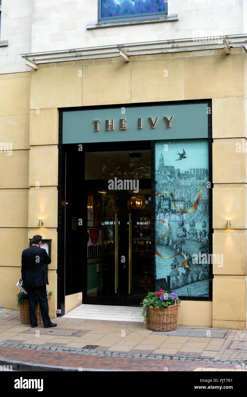 Die Ivy Restaurant, Tempel Zeile, Birmingham, Großbritannien Stockfoto