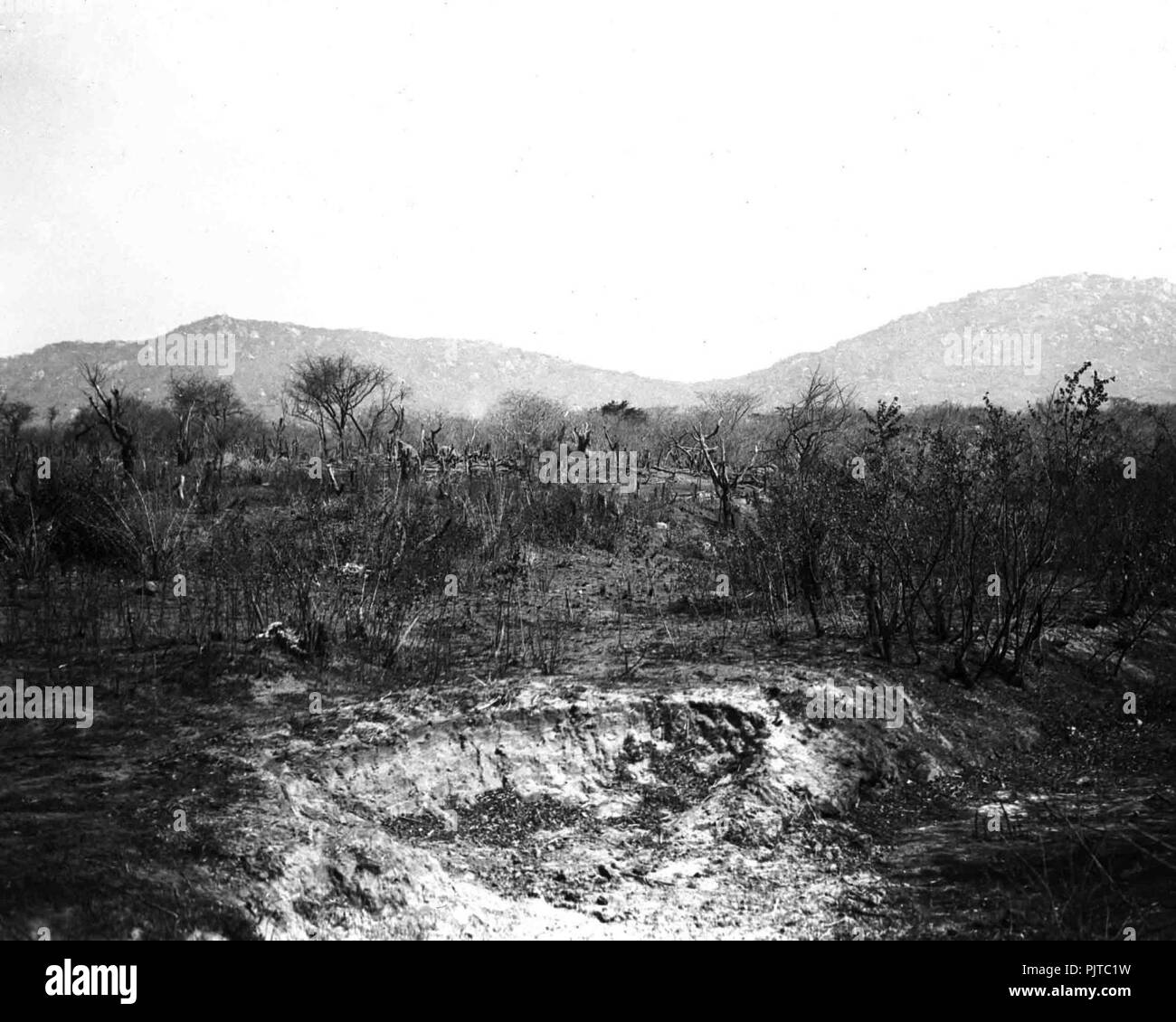 Schlachtfeld von Lula - rugaro Deutsch Ostafrika 1907-14. Stockfoto