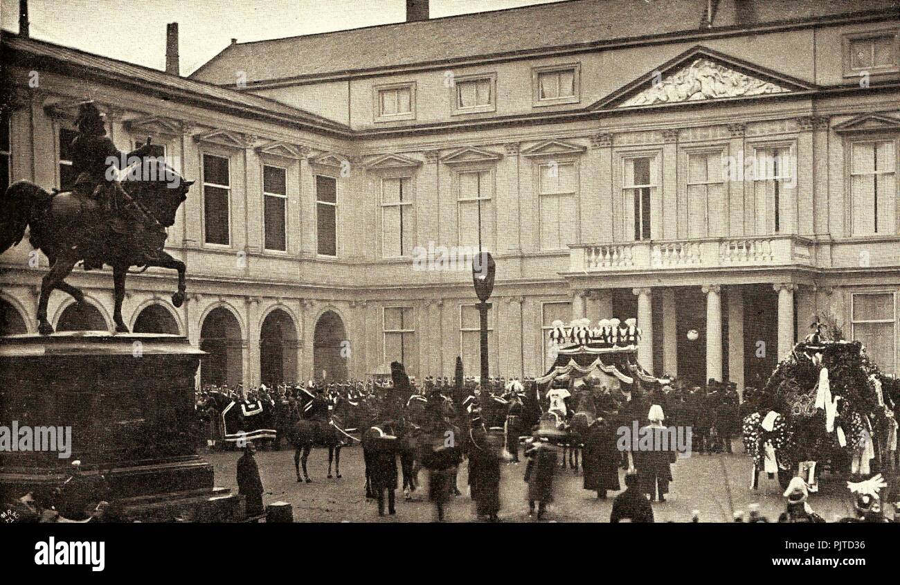 Begrafenis van Willem III. Stockfoto