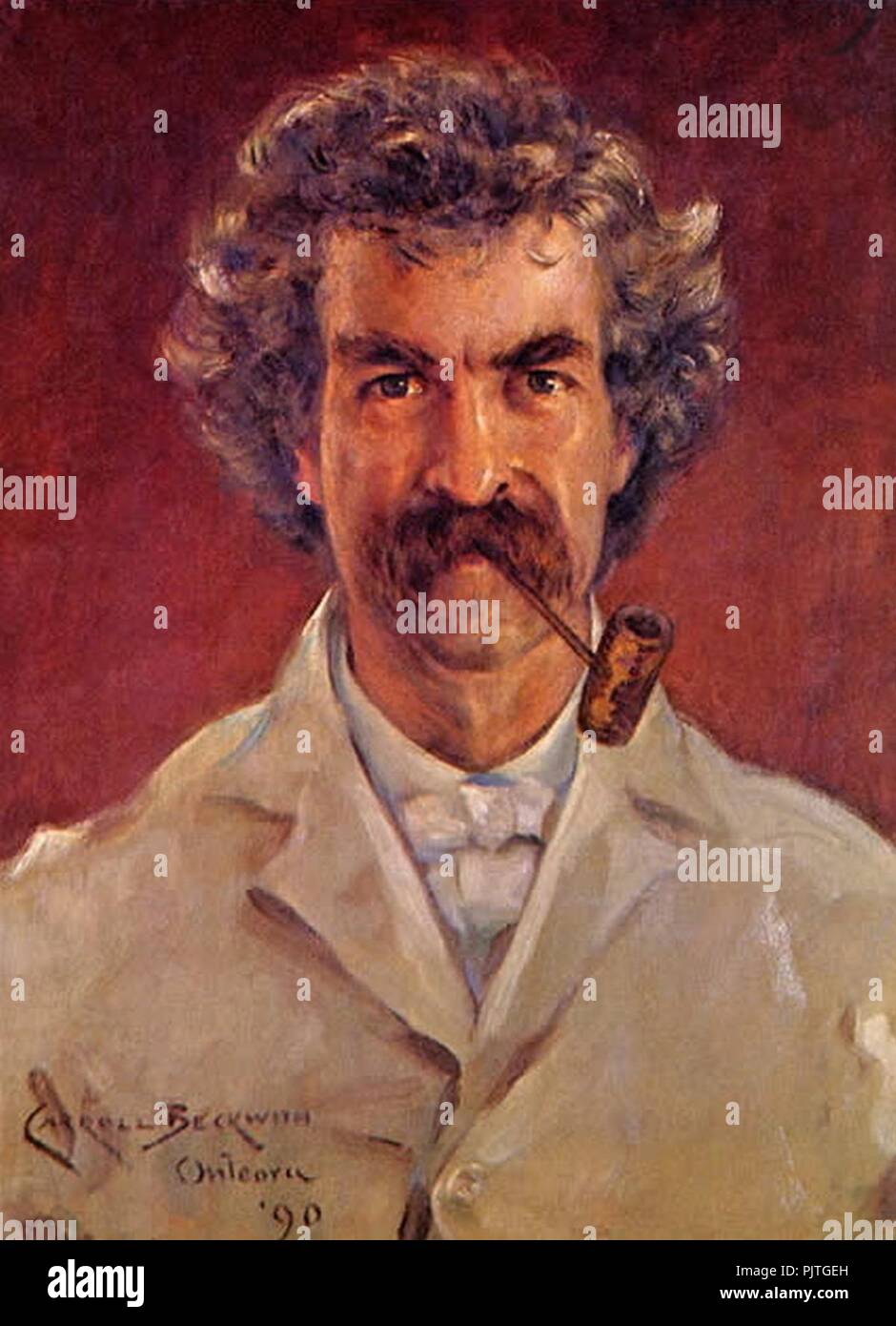 Beckwith Mark Twain Portrait. Stockfoto