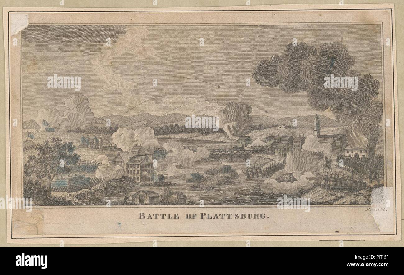 Schlacht von plattsburg - Lesen sc. Stockfoto