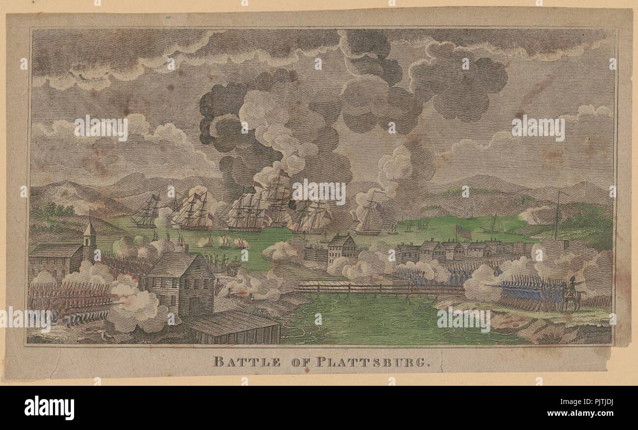 Schlacht von Plattsburg Stockfoto