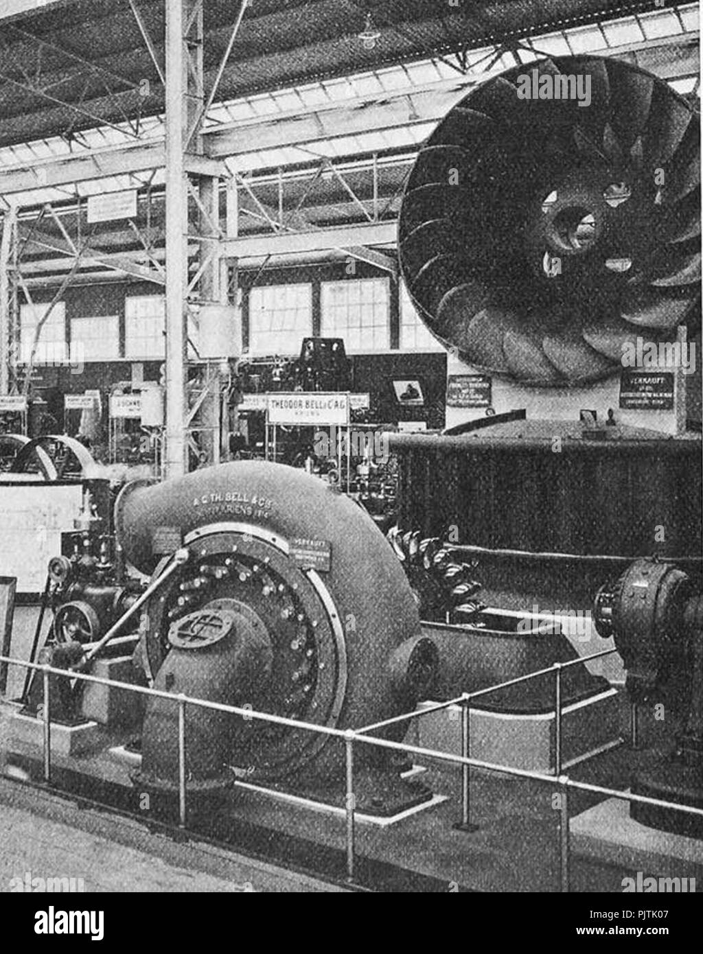 Bell Francis Turbine 860 PS EW Wynau 1914. Stockfoto