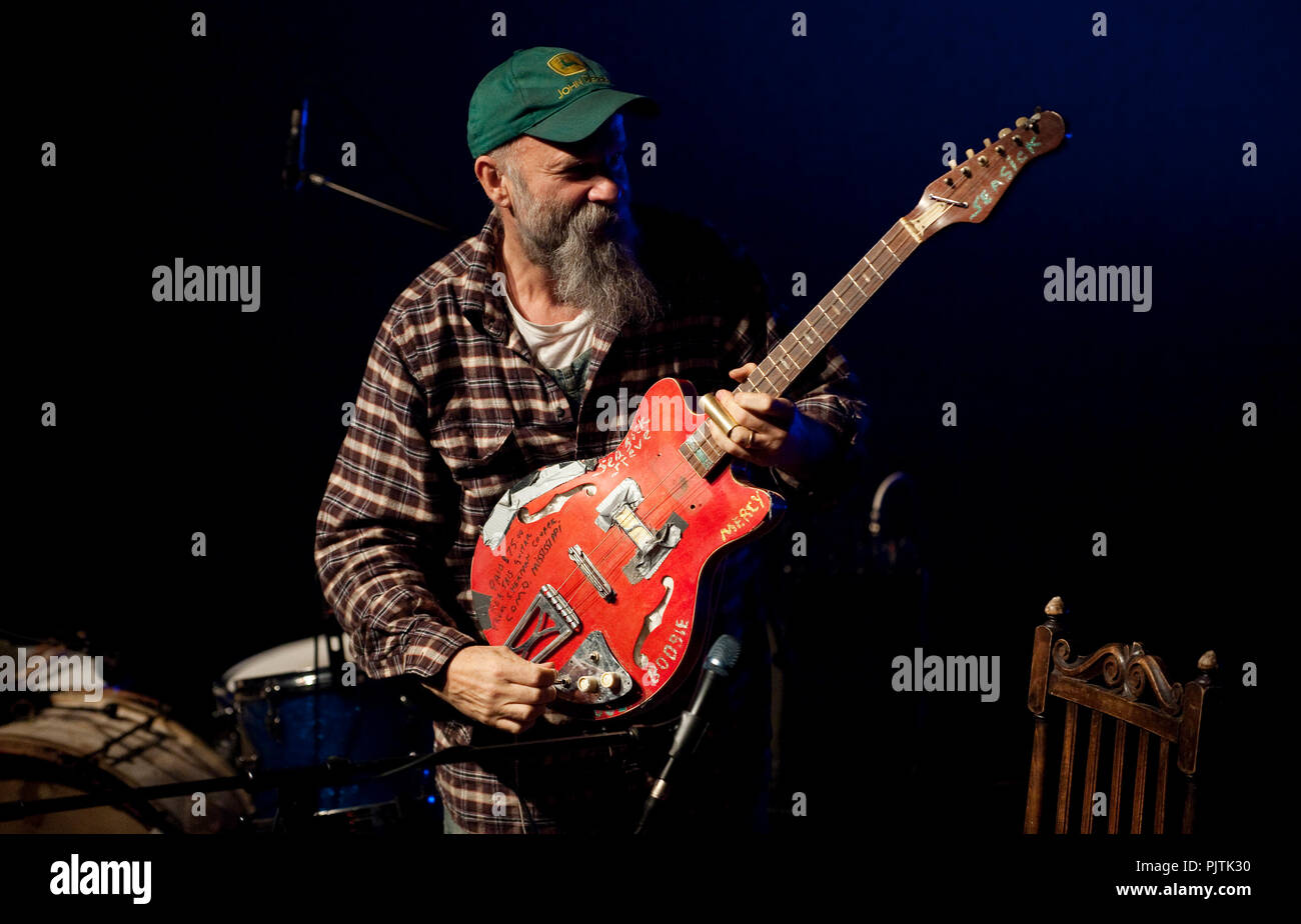 Seasick Steve's Konzert in der Ancienne Belgique, Brüssel (Belgien, 17.02.2009) Stockfoto