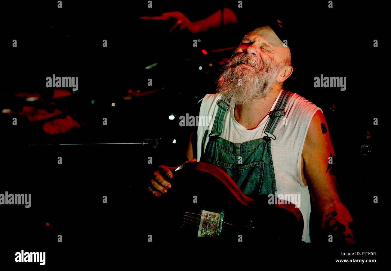 Seasick Steve's Konzert in der Ancienne Belgique, Brüssel (Belgien, 17.02.2009) Stockfoto