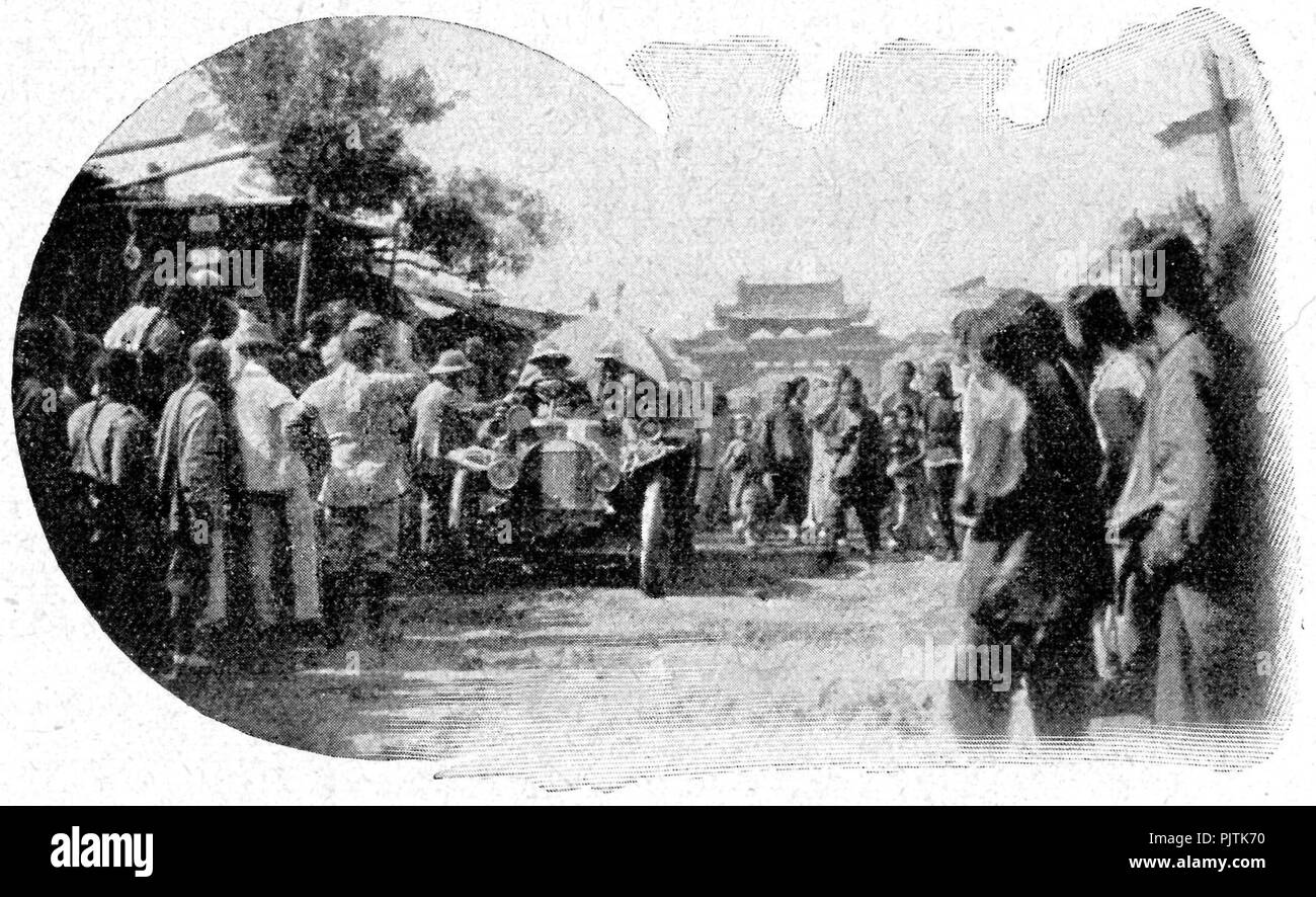 Barzini-La metà del mondo Vista da un'Automobil, Milano, Fontana, 1908 (Seite 129). Stockfoto