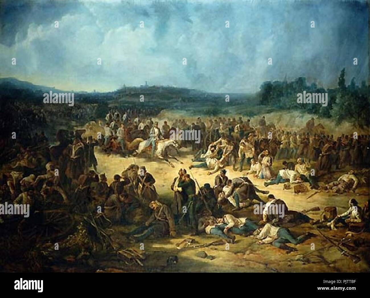 Battaglia Di Solferino (Henry Dunant). Stockfoto