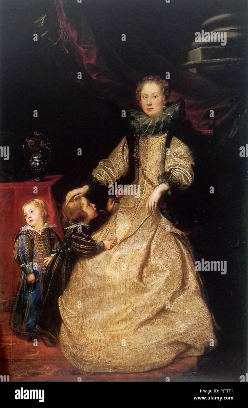 Battina Balbi Durazzo con i suoi Figli - Van Dyck. Stockfoto