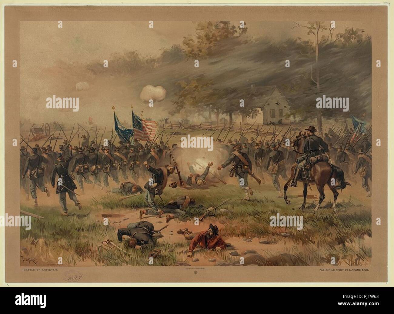 Schlacht von Antietam - Thulstrup. Stockfoto