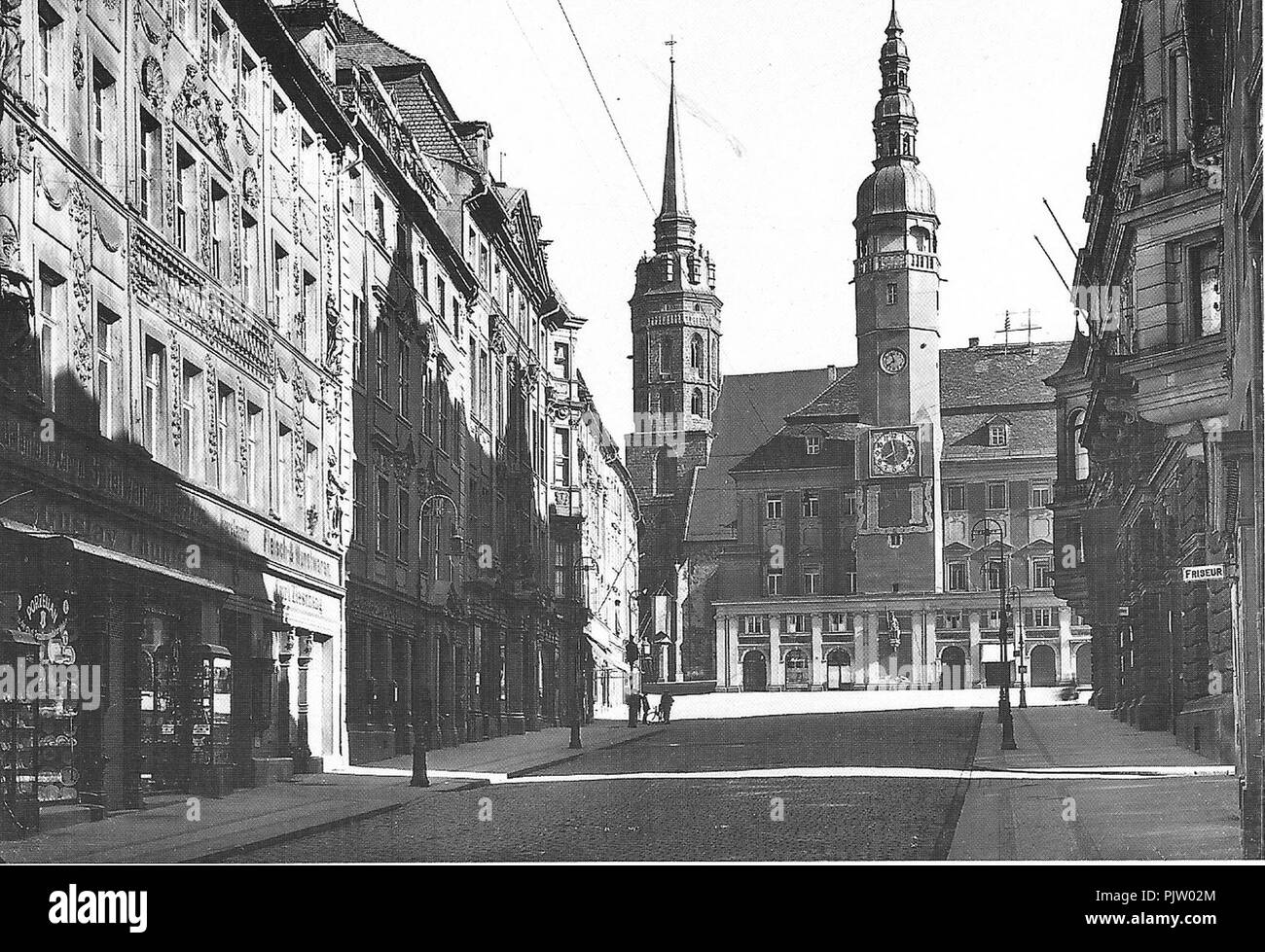 Bautzen Rathaus um 1900. Stockfoto