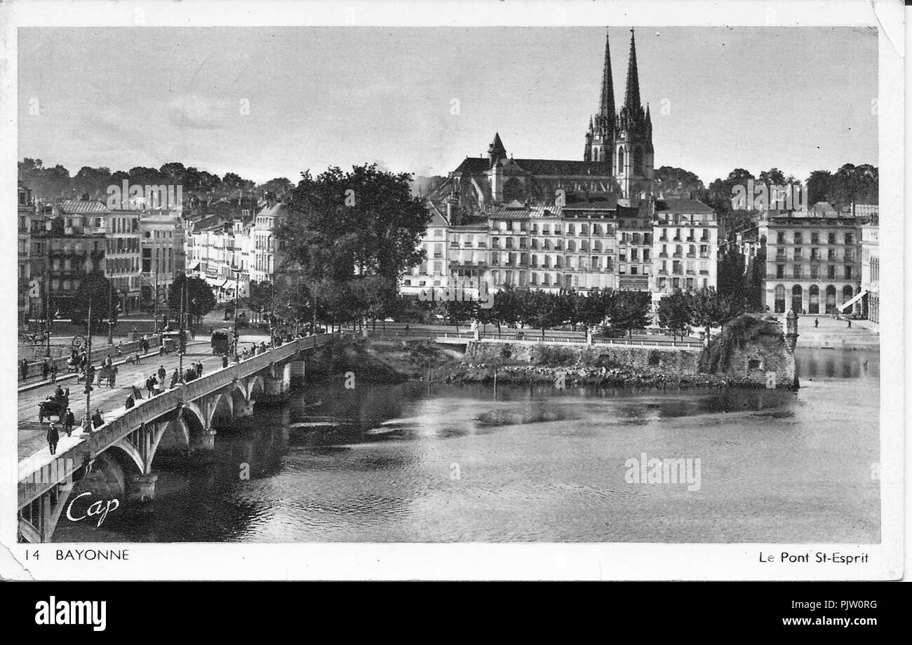 Bayonne-Le Pont Saint-Esprit-Cap 14. Stockfoto